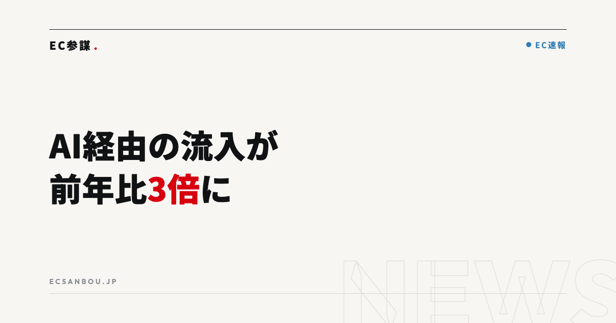 ShopifyへのAI経由流入が前年比3倍｜EC運営者にとっての意味と今やるべきこと